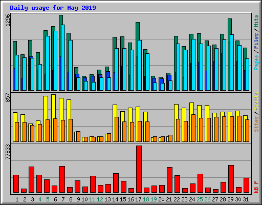 Daily usage for May 2019
