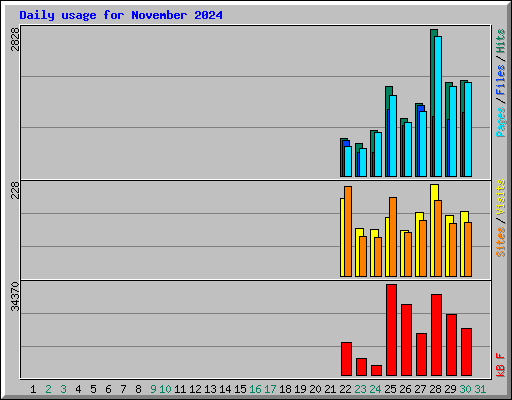 Daily usage for November 2024