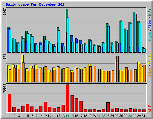 Daily usage for December 2024