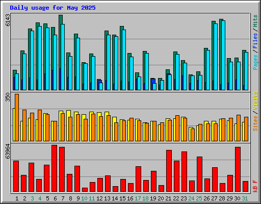 Daily usage for May 2025