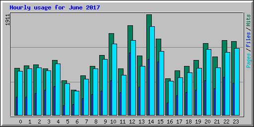 Hourly usage for June 2017