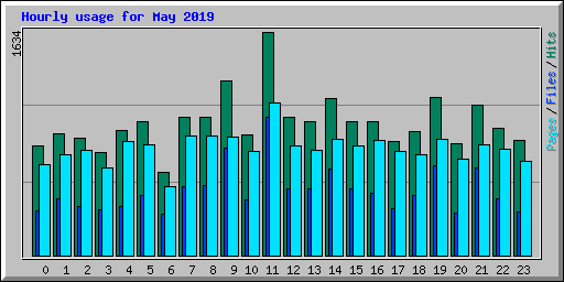 Hourly usage for May 2019