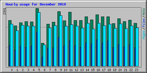 Hourly usage for December 2019