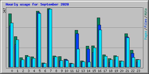 Hourly usage for September 2020