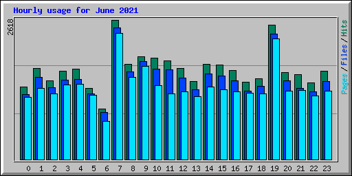 Hourly usage for June 2021