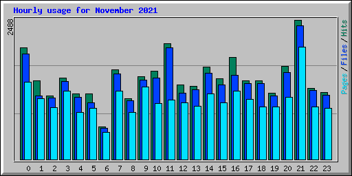 Hourly usage for November 2021