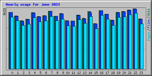 Hourly usage for June 2023