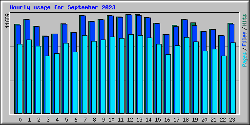 Hourly usage for September 2023