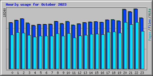 Hourly usage for October 2023