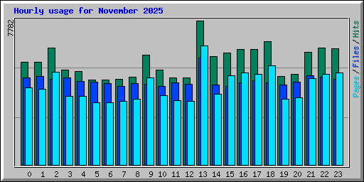 Hourly usage for November 2025
