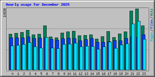 Hourly usage for December 2025