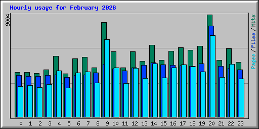Hourly usage for February 2026